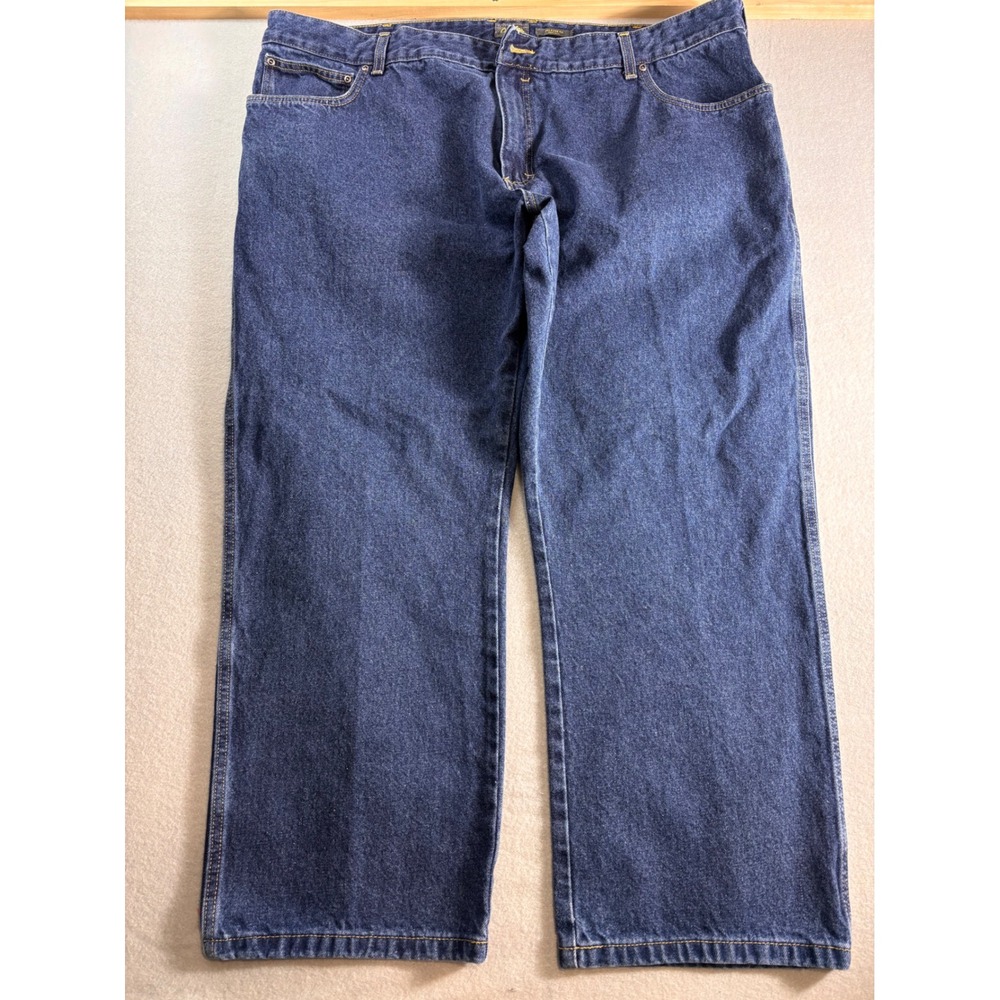 Cabelas Mens Relaxed Fit Jeans 44x29 Dark Wash Blue Denim‎ Straight Leg 0180